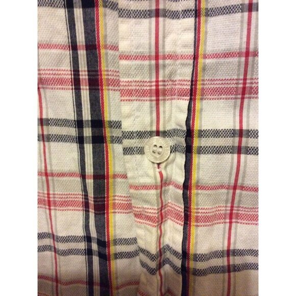 SouthPole Hexagon Product Short Sleeve Button Shirt Mens Size 5XL White Plaid - Picture 2 of 12